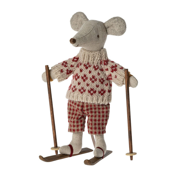 Wintermaus mit Ski | Mama Maus von Maileg ♡ - Pilzessin.at - zauberhafte Kinderdinge