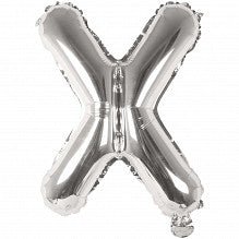 X Folienballon silber Buchstabe - Pilzessin.at - zauberhafte Kinderdinge