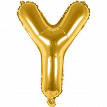 Y Folienballon gold Buchstabe - Pilzessin.at - zauberhafte Kinderdinge