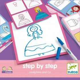 Zeichnen lernen mit Step by Step Joséphine & Co von Djeco - Pilzessin.at - zauberhafte Kinderdinge